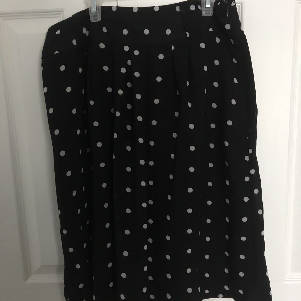 Black polka dot skirt